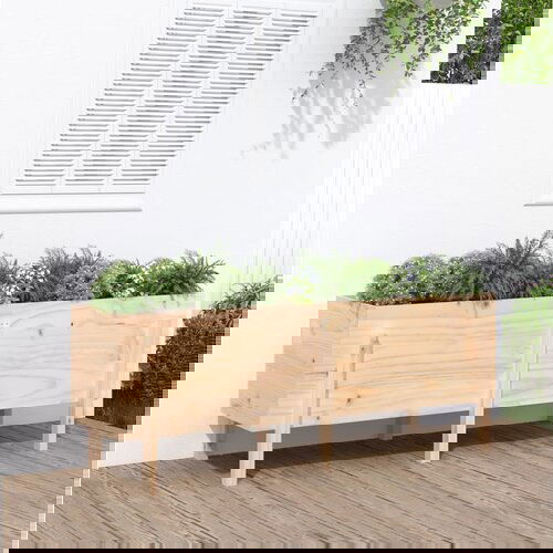 VidaXL Povi&amp;scaron;ena vrtna gredica 160 x 50 x 57 cm od masivne borovine Slike