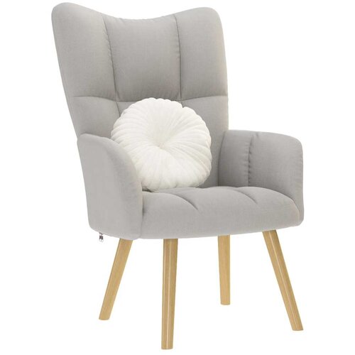 vidaXL Relaksacijski stol Cloud Grey Fabric Cene