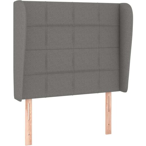  Uzglavlje s u&amp;scaron;ima tamnosivo 83 x 23 x 118/128 cm od tkanine Slike