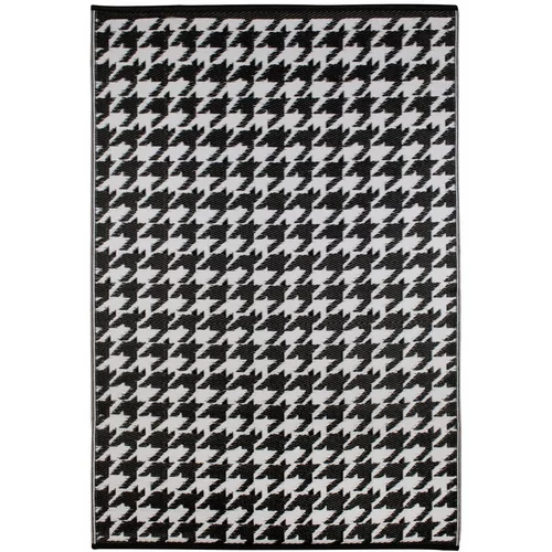 Green Decore crno bijeli vanjski tepih Houndstooth, 150 x 240 cm