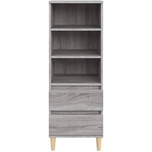  Visoka komoda boja hrasta 40x36x110 cm od konstruiranog drva Slike