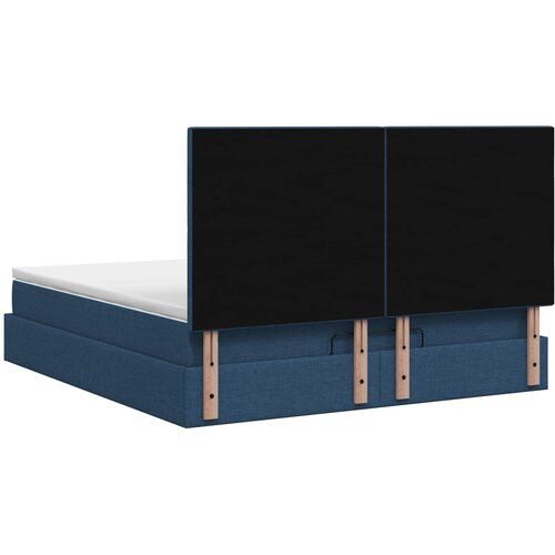  Krevet od pjene s madracem i LED-om Plava 140 x 190 cm Tkanina Slike