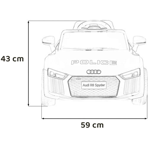  Licencirani auto na akumulator Audi R8 Spyder Police Slike