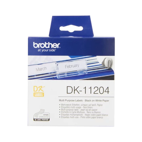 Brother DK11204 termične večnamenske nalepke 17x54mm BRDK11204