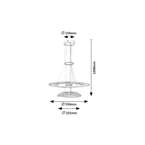 Rabalux Zofrael 72412 LED visilica Slike
