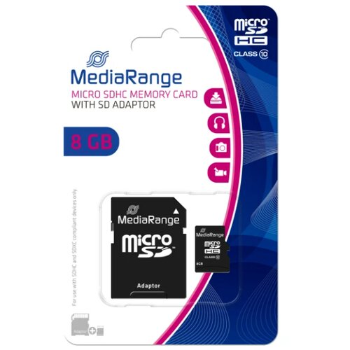 Mediarange 8GB/MICRO SDHC+ADP/C10 Cene