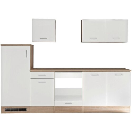 Modern Living Kuhinjski Blok Brez Aparatov Andy, Bela, Hrast, 280cm Slike