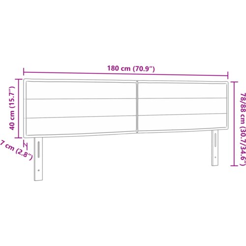  LED uzglavlje linija dizajn Taupe 90 cm tkanina Slike