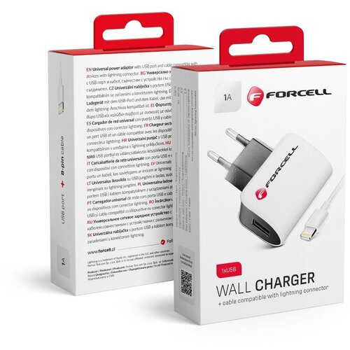 forcell kućni punjač  U19 usb lightning 1A beli Cene