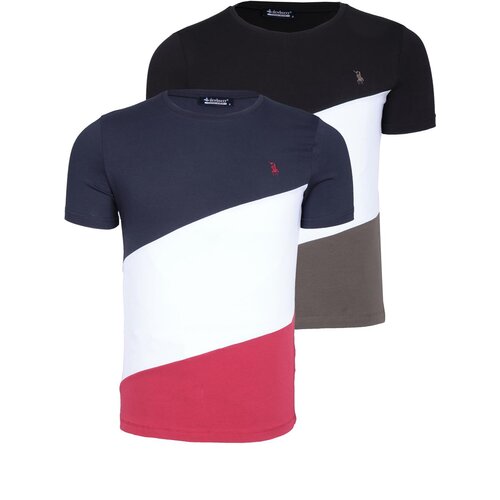 Dewberry DUAL SET T8590 MENS T-SHIRT-BLACK-NAVY BLUE Cijene