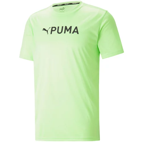 Puma Tehnička sportska majica kivi zelena / crna