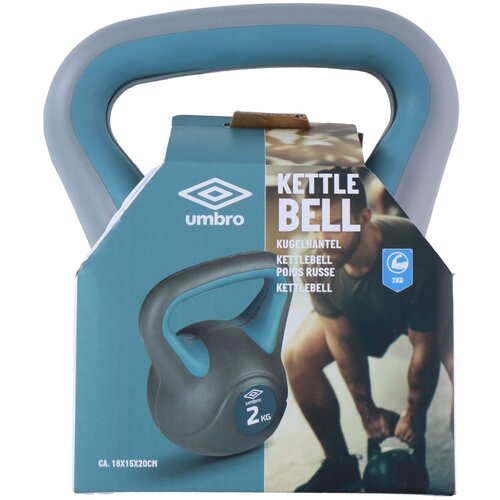 Umbro 255804 kettlebell uteg 2 kg &amp;ndash; kompozitni, ergonomska ročica, sivo-modra Slike