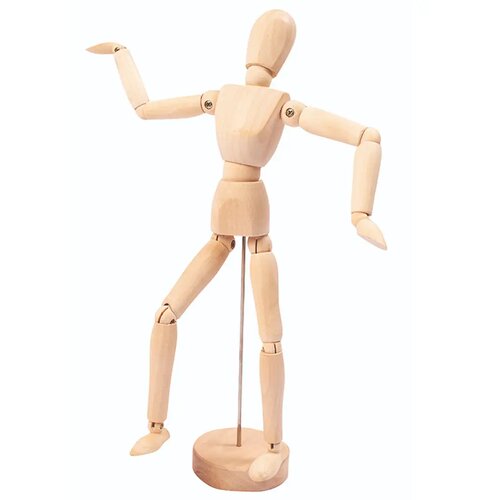 Playbox lesena umetni&amp;scaron;ka figura na stojalu 30cm Slike