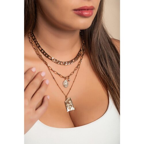 Fenzy Set Od Tri Lančića Sa Privjescima, Art581, Zlatne Boje Cene