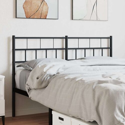  Kovinsko posteljno vzglavje črno 140 cm, (20952897) Cene