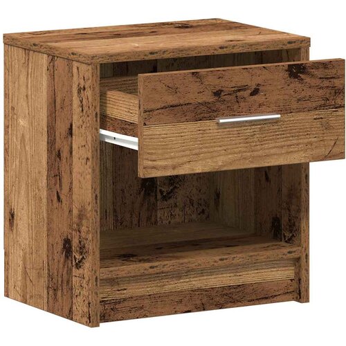  Noćni ormarići 2 kom s ladicama staro drvo 39x28x41 cm Slike