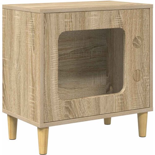 vidaXL Mačja hi&scaron;a Sonoma 51 x 30 x 52 cm Konstruiran les, (5000111111) Cene