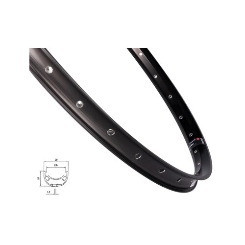 Force felga mach1 klixx disc 559x23, 32h, crna ( 70143 ) Slike