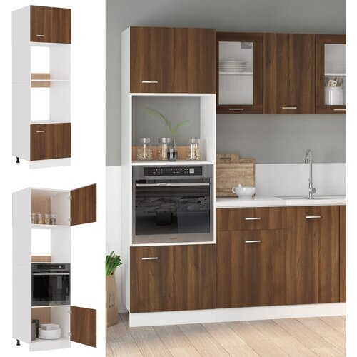 vidaXL Ormarić za mikrovalnu pećnicu boja hrasta 60x57x207 cm drveni Cijene