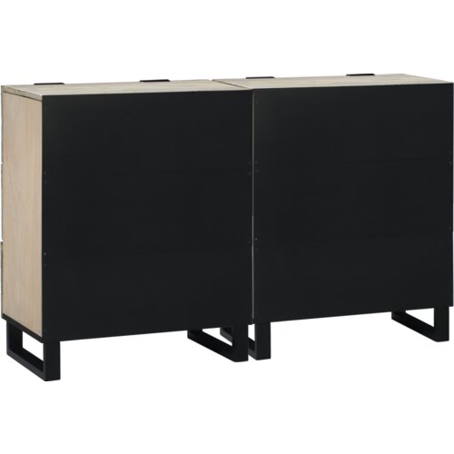VidaXL Komode s ladicama Ostalo s pohranom 2 pcs Bijela 60 x 33,5 x 75 cm Slike