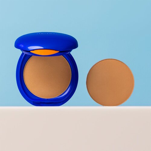 Shiseido Expert Sun Protector UV Protective Compact Foundation SPF30 vodoodporni kompaktni puder nadomestno polnilo odtenek Medium Brown 12 g Slike