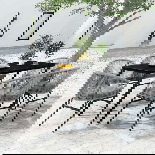  Vrtna jedilna garnitura 7-delna siva, (20674099) Cene