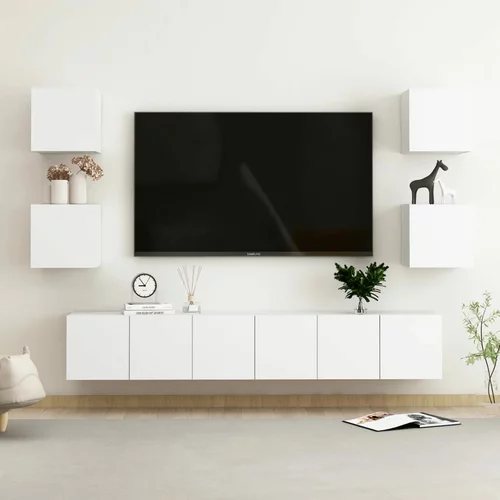 7-dijelni set TV ormarića bijeli od iverice