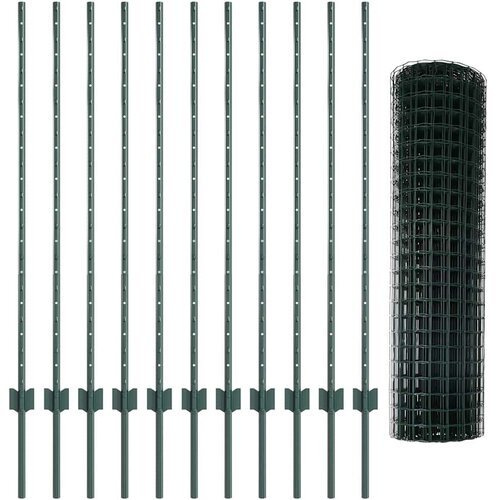 Euro ograda s postom 25 x 1,2 m Čelik premazan PVC-om Zelena Slike