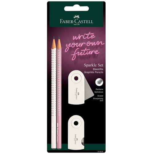 Faber-Castell Set Sparkle, bel / roza Cene