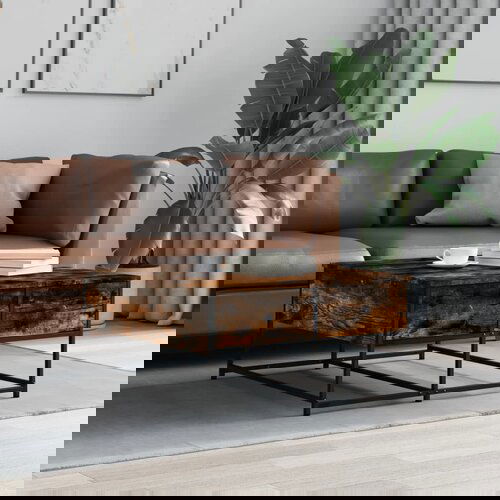 VidaXL Stolić za kavu boja hrasta 80 x 80 x 40 cm konstruirano drvo Slike