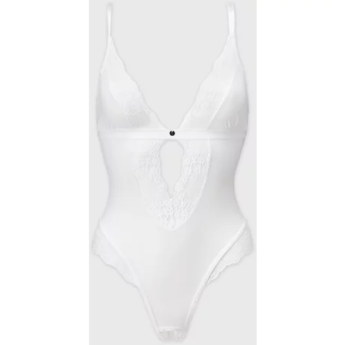 Obsessive Heavenlly Crotchless Teddy White XS/S