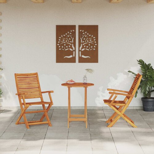  Sklopivi bistro set 3 pcs Smeđa Čvrsto drvo akacije Cijene