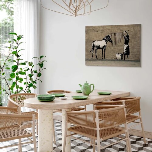  Slika - Banksy: Washing Zebra on Concrete (1 Part) Wide 90x60 Premium Print Slike