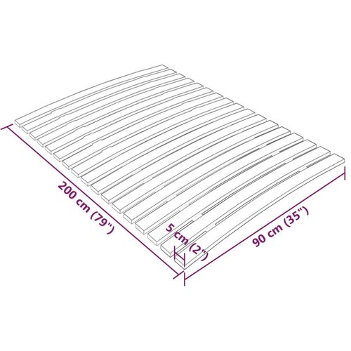 VidaXL Letveno dno za posteljo 17 letvic 90x200 cm Slike