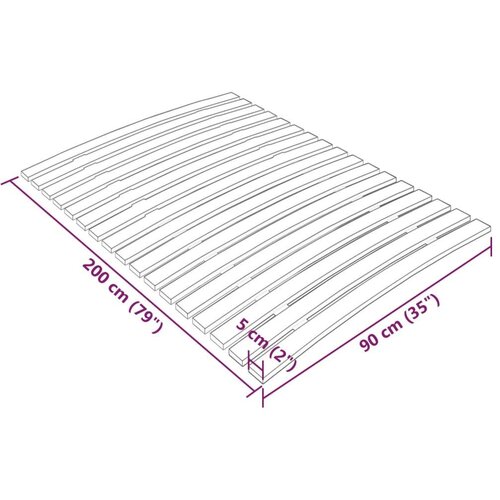 VidaXL Podnica za krevet sa 17 letvica 90 x 200 cm Slike