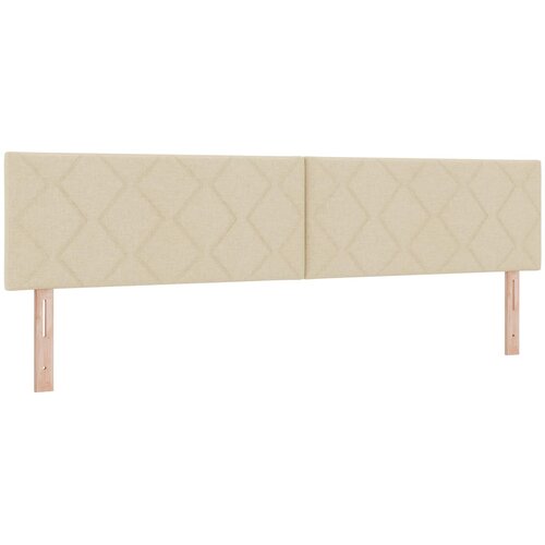  LED glava kreveta Krema 200 cm tkanina Slike
