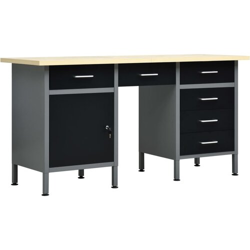 vidaXL radni stol crni 160 x 60 x 85 cm čelični Cijene