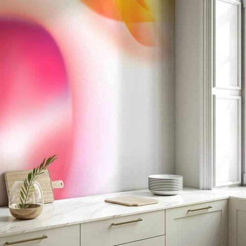  Foto tapeta - Abstraction - Pink Planet Closest to the Sun on a Light Sky Background 350x256 Slike