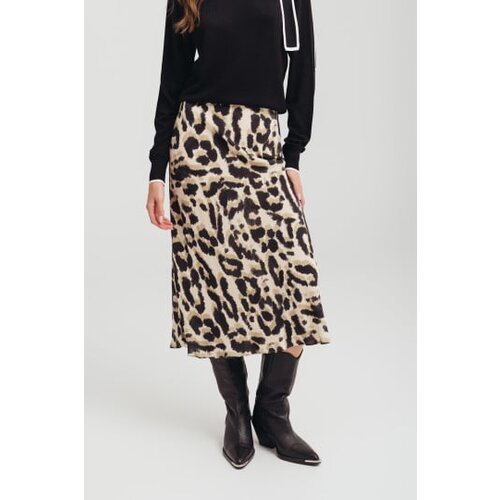 Legendww zenska midi suknja leopard print Cene