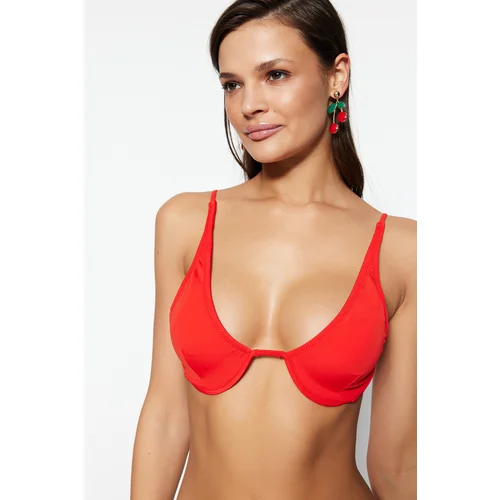 Trendyol bikini top - red - plain