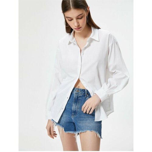 Koton Oversize Shirt Long Sleeve Classic Collar Cotton Slike