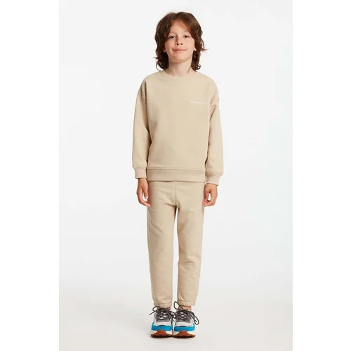 Grimelange Majuro Boy Embroidered Beige Tracksuit Se