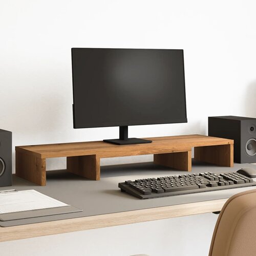 vidaXL Stojalo za monitor nastavljivo artisian hrast 80x24x10,5 cm les Cene