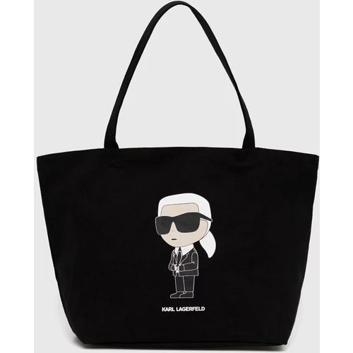 Karl Lagerfeld Pamučna torba boja: crna