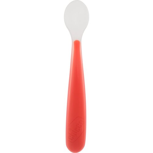 Chicco Soft Silicone žlička 6m+ Red 1 kos Slike