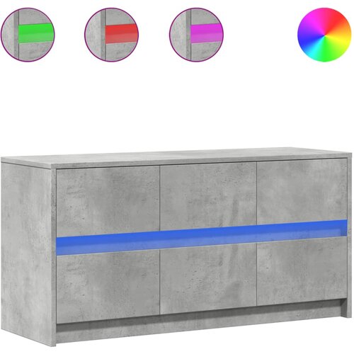Maison Chic TV omarica - TV stojalo - Televizijska omarica z LED betonsko siva 100x34x50 cm inženirski les, (21699817) Slike