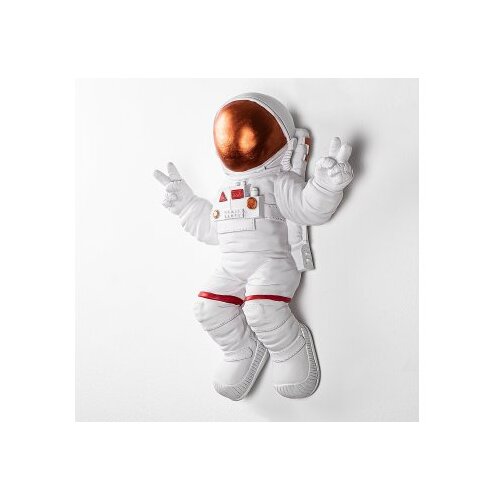 Wallxpert Zidna dekoracija Peace Sign Astronaut-3, 35cmx47cmx10cm, Bijela Slike