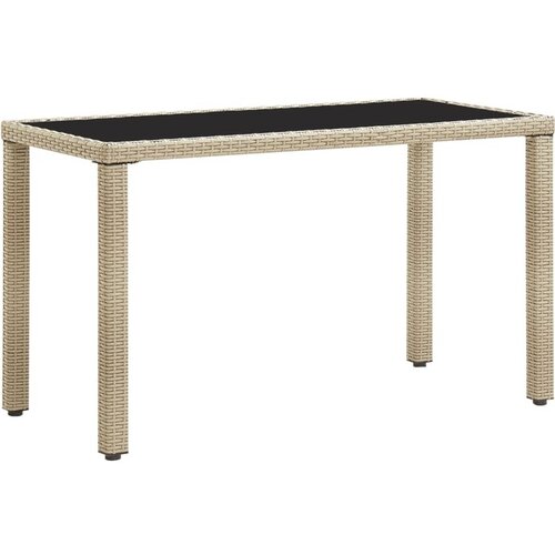  Vrtna miza bež 123x60x74 cm poli ratan Slike