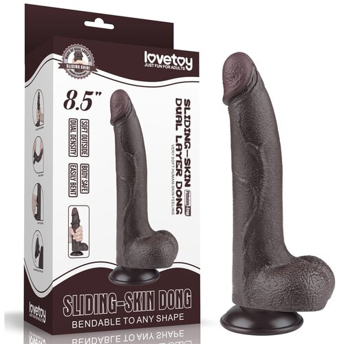 Lovetoy 2024 DILDO Lovetoy Sliding Skin Dual Layer I Black 8,5'' Cene