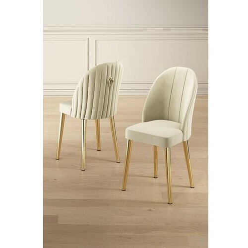 Hanah home Mara set stolica, 45x91x42 cm, 6 dijelova, zlatno-krem boja Cijene